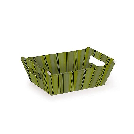 Cesta de Papel Cartão - Bambu Verde - 1 unidade - Cromus - Rizzo