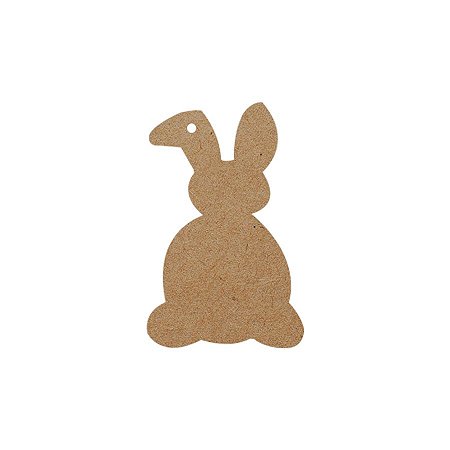 Tag Coelho de Páscoa Kraft 8,5cm x 5cm - 5 Unidades - Rizzo