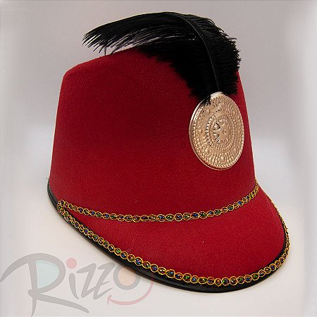 Adereço de Carnaval Chapéu Paquita - Vermelho - Mod:203 - 01 unidade - Rizzo