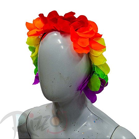 Tiara Havaiana - Flores Sortidas Neon - Mod:6906 - 01 unidade - Rizzo