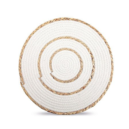 Sousplat em Fibra Branco - 1 unidade - Cromus - Rizzo