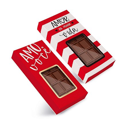 Caixa Tablete Sortidas  200g Tanto Amor 14,5x7,5x3,2cm - 10 Unidades - Cromus -
