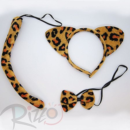 Kit Fantasia Carnaval  - Onça Amarela - Mod:6261 - 01 unidade - Rizzo