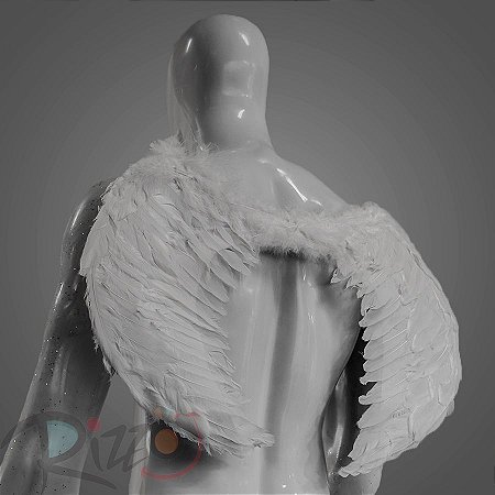Adereço de Carnaval - Asa de Anjo - Branco - Mod:306 - 01 unidade - Rizzo