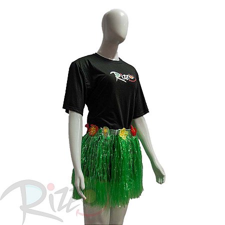 Saia Havaiana - Adereço de Carnaval  - Verde - 40cm - Mod:467 - 01 unidade - Rizzo