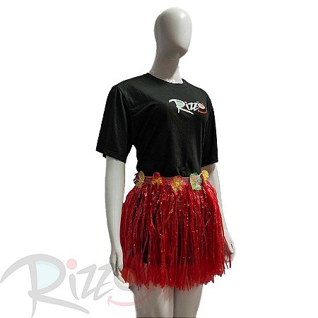 Saia Havaiana - Adereço de Carnaval  - Vermelho - 40cm - Mod:467 - 01 unidade - Rizzo