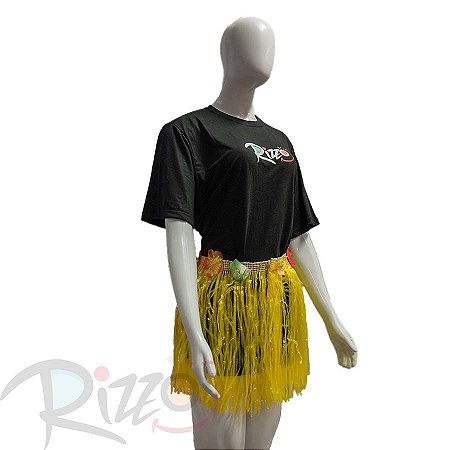 Saia Havaiana - Adereço de Carnaval  - Amarelo - 40cm - Mod:467 - 01 unidade - Rizzo