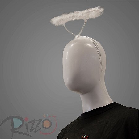 Tiara Anjo - Adereço de Carnaval - Branco - Mod 409 - 01 unidade - Rizzo