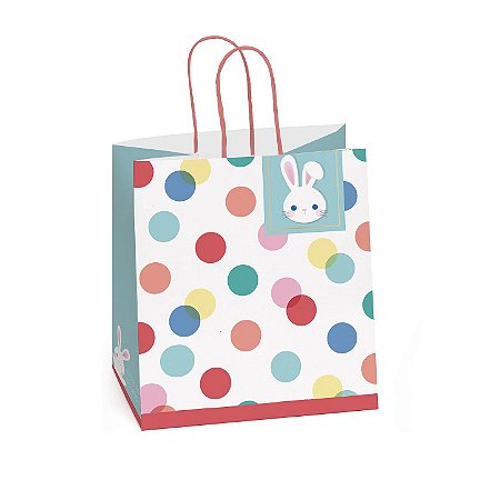 Sacola para Meio Ovo Coelhinhos 22x16x27,5cm - 10 Unidades - Cromus Páscoa -