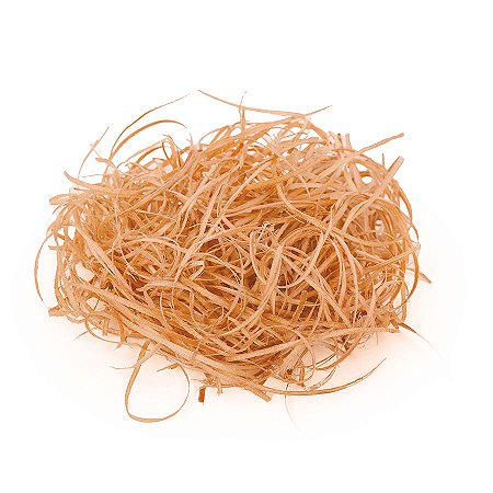 Palha Fina de Madeira Laranja - 01 pacote 50g - Cromus Páscoa -