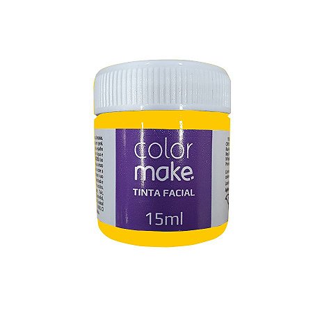 Tinta Facial Líquida Amarela 15 mL - 1 unidade - ColorMake - Rizzo