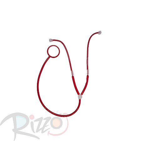 Adereço de Carnaval - Estetoscópio Plástico - Vermelho - NYR6474 - 01 unidade - Rizzo