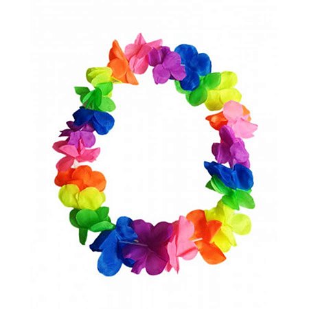 Colar Havaiano - Adereço de Carnaval  - Cores Sortidas Neon  - Mod:463 - 01 unidade - Rizzo