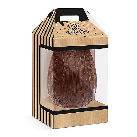 Caixa New Maleta para Ovo com Visor Kraft Doçura - 06 Unidades - Cromus - Rizzo