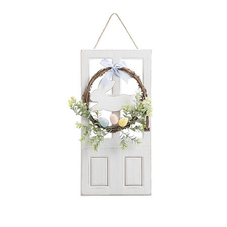 Enfeite para Pendurar Porta com Guirlanda - Branco - 50cm - 01 unidade - Cromus Páscoa - Rizzo