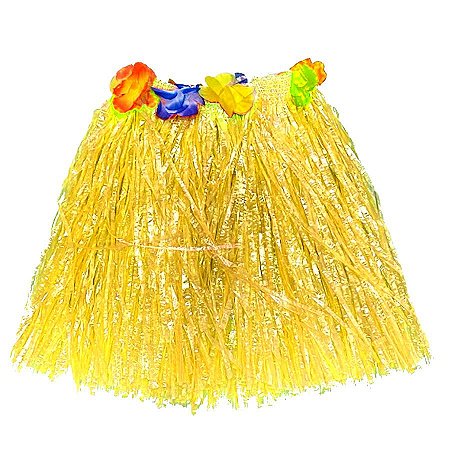 Saia Havaiana - Adereço de Carnaval  - Amarelo - 30cm -  ref:NYR 6950 - 01 unidade - Rizzo