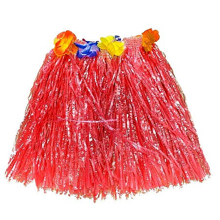 Saia Havaiana - Adereço de Carnaval  - Vermelho - 30cm -  ref:NYR 6950 - 01 unidade - Rizzo