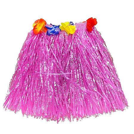 Saia Havaiana - Adereço de Carnaval  - Rosa - 30cm -  ref:NYR 6950 - 01 unidade - Rizzo