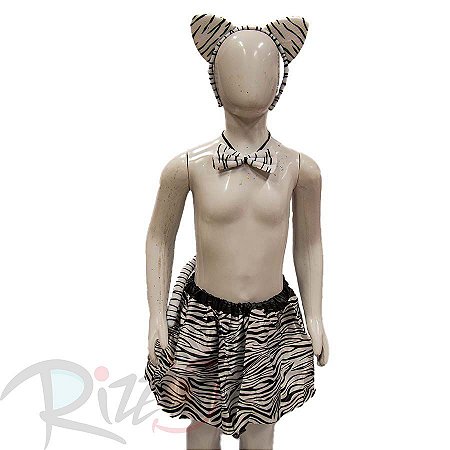 Kit Fantasia Carnaval - Zebra - mod 618 - 01 unidade - Rizzo
