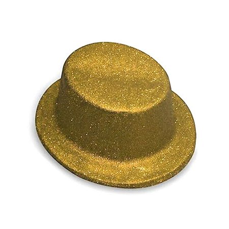 Adereço de Carnaval Chapéu Glitter - Amarelo - Mod 7006 - 01 unidade - Rizzo
