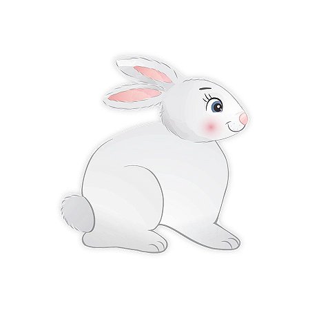Etiqueta Adesiva Coelhinho 6,5cm x 6cm - 50 unidades - Decora Festas Ltda - Rizzo