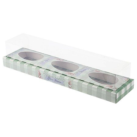 Caixa Trio para Ovo de Colher 150g Doce Afeto Pistache - 5 unidades - Decora Festas Ltda - Rizzo