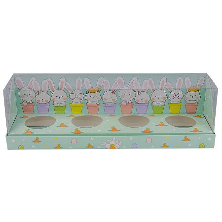 Caixa Vitrine Ovo 50g com 4 Cavidades Alegria de Páscoa - 5 unidades - Decora Festas Ltda - Rizzo