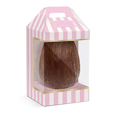Caixa New Maleta para Ovo com Visor Clássico Francês Rosa - 06 Unidades - Cromus - Rizzo