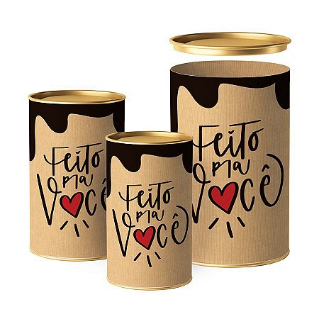 Lata para Ovo de Páscoa Kraft Doçura - Feito pra Você - 01 unidade - Cromus - Rizzo