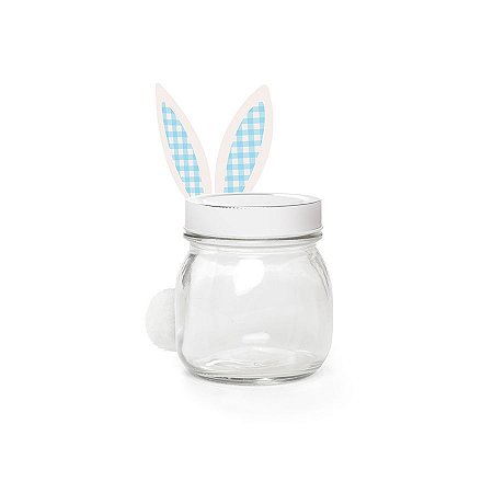 Vidro com Orelinha Azul Páscoa 8x6cm - 01 Unidades - Cromus -