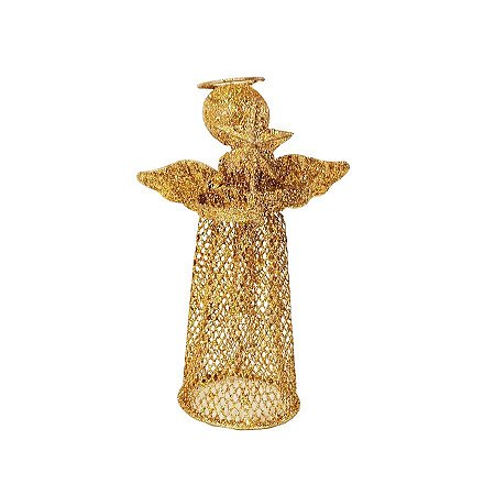 Anjo Metal Dourado Natal - 01 Unidade - Cromus - Rizzo