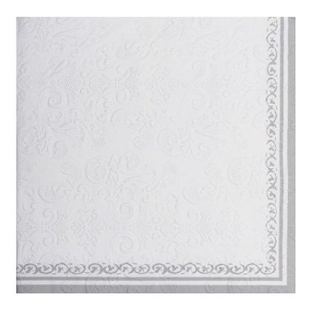 Guardanapo de Papel - Bordas decoradas Prata - 32,5cm x 32,5cm - 20 unidades - Cromus Natal