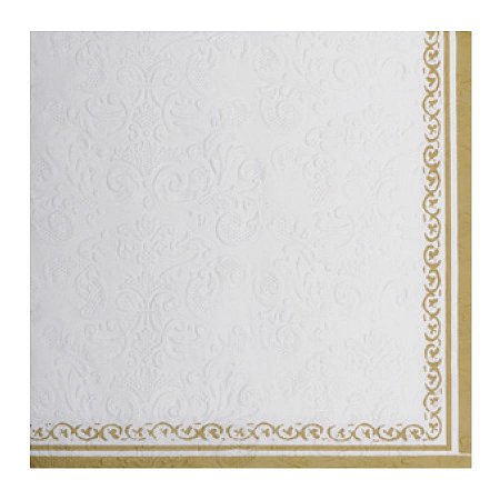 Guardanapo de Papel - Bordas decoradas Dourado - 32,5cm x 32,5cm - 20 unidades - Cromus Natal