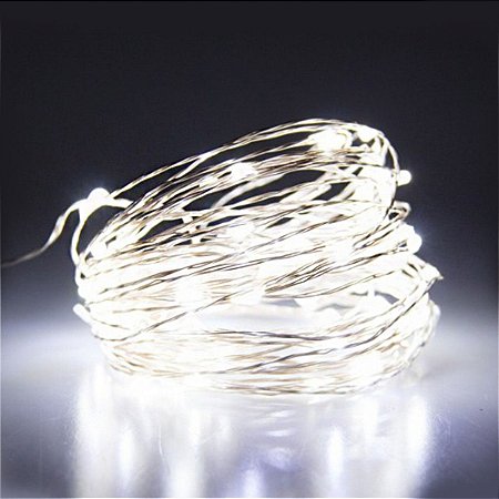 Cordão de Led Fio de Fada Branco 2 Metros - 01 unidade - Artlille