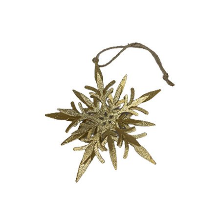 Enfeite para Pendurar - Estrela  - Dourado - 13cm - 01 unidade - Natal Tok da Casa - Rizzo