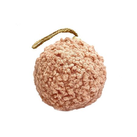 Kit Bolas Decorativas - Pelúcia - Rosê - 8cm - 03 unidades - Natal Tok da Casa - Rizzo