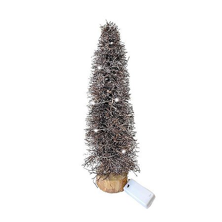 Mini Arvore Pinheiro Rattan Vine c/ Led - 30cm - 01 unidade - Natal - Rizzo