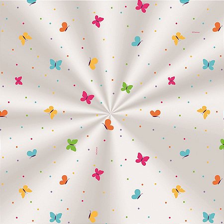 Saco Poli Transparente - Borboletas Colors - 15x22cm - 50 UN - Cromus - Rizzo