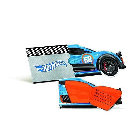 Convite - Hot Wheels - 8 unidades - Cromus - Rizzo