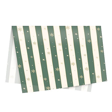 Papel Seda Natal Noelle Verde - 49x69cm - 10 UN - Cromus - Rizzo