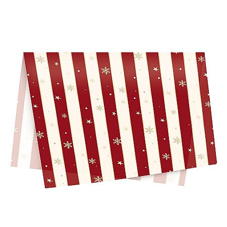 Papel Seda Natal Noelle Bordo - 49x69cm - 10 UN - Cromus