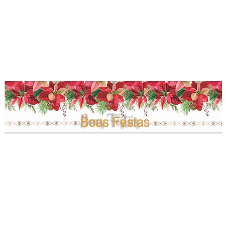 Cinta Panetone G - Boas Festas - 64x9cm - 3 unidades - Erika Melkot - Rizzo
