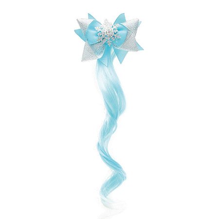 Elástico de Cabelo com Laço e Mechas Azul Festa Carnaval 01 Unidade Cromus