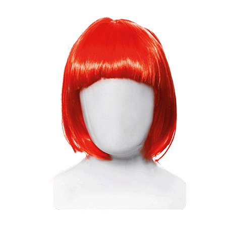Fantasia Peruca Chanel Vermelha Festa Carnaval 01 Unidade Cromus Rizzo