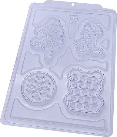 Forma de Acetato Forma Simples SP - Pop It Divertido 3668 - 01 Unidade - BWB