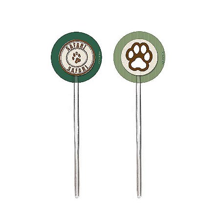Pick Decorativo Festa Safari - 10cm - Cromus - 12 Un - Rizzo