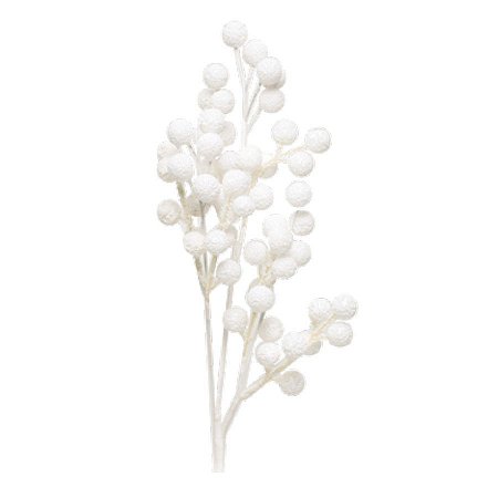Pick com Frutas Nevadas Branco - 01 unidade - Cromus Natal - Rizzo