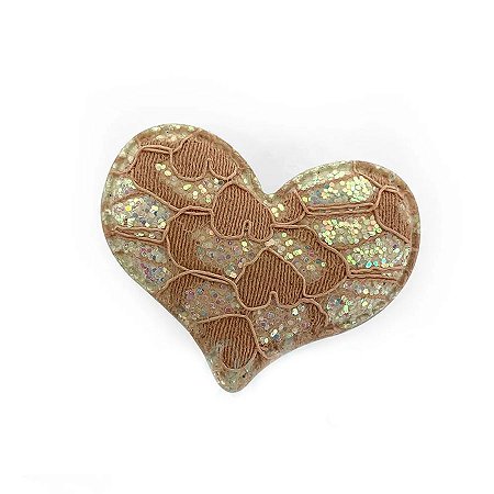 Aplique Coração Rendado Branco - 5,5cm - 2 Un - Artegift - Rizzo