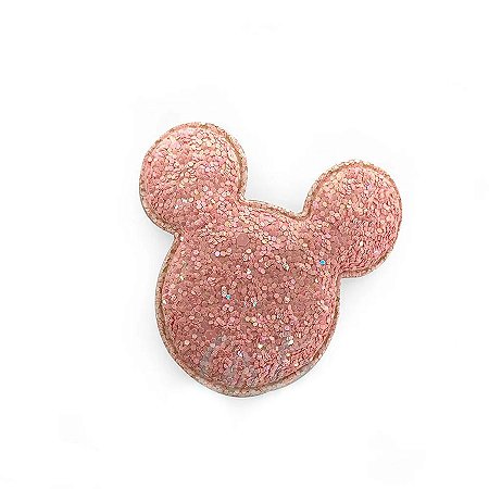 Aplique Urso Glitter Rosa Claro - 6,5cm - 2 Un - Artegift - Rizzo