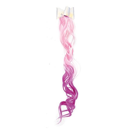 Elástico de Cabelo com Laço e Mechas Rosa Festa Carnaval 01 Unidade Cromus
